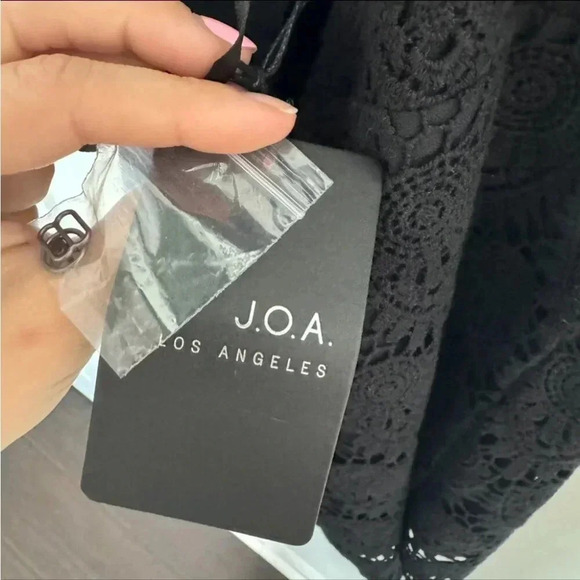 NWT JOA BLACK EYELET LACE ROMPER XS - Picture 6 of 6